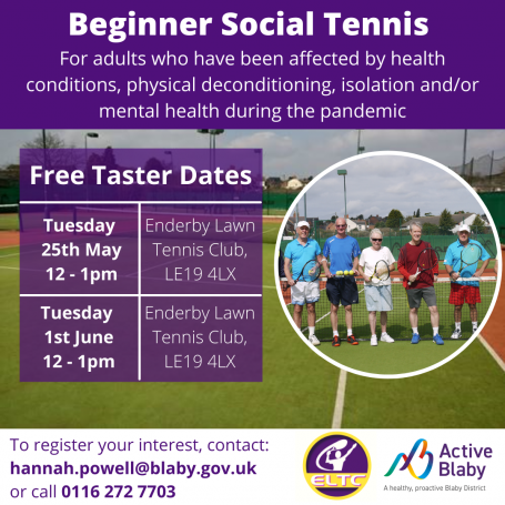 Beginners social tennis taster sessions